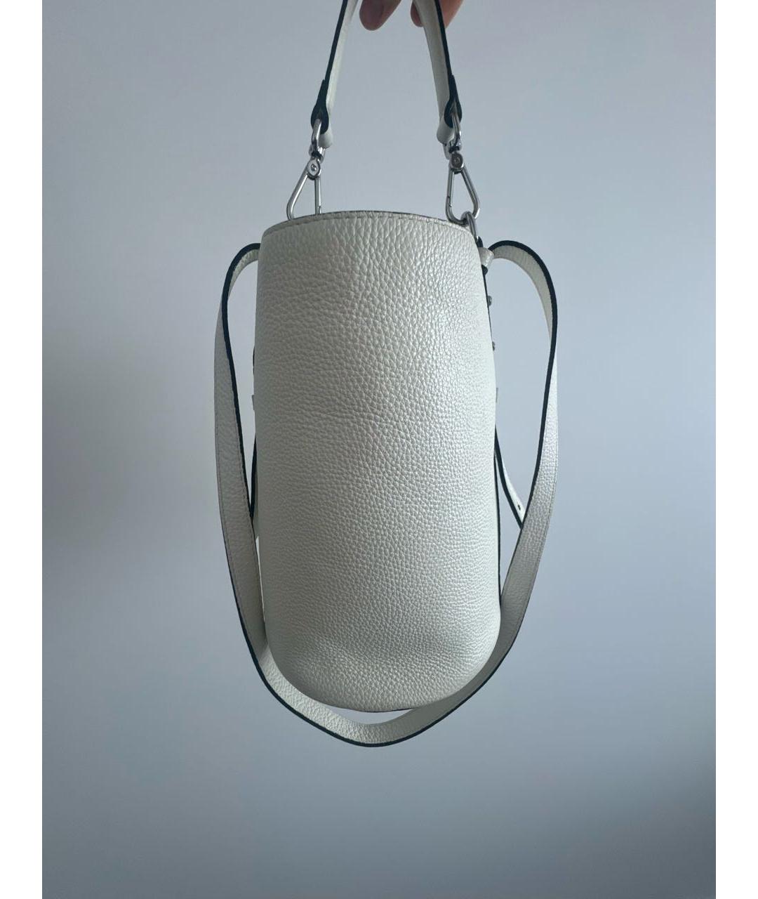 COCCINELLE Белая кожаная сумка тоут, фото 3