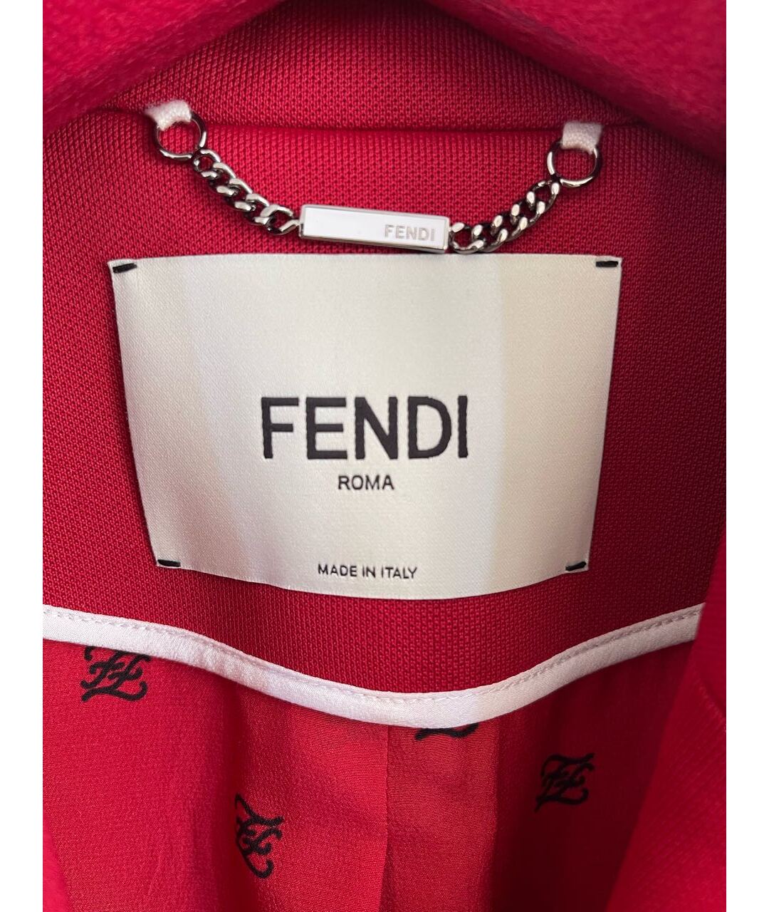 FENDI Красный полиэстеровый жакет/пиджак, фото 4