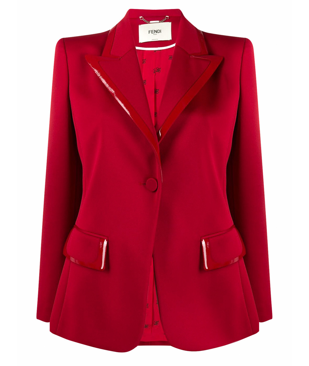 FENDI Красный полиэстеровый жакет/пиджак, фото 1
