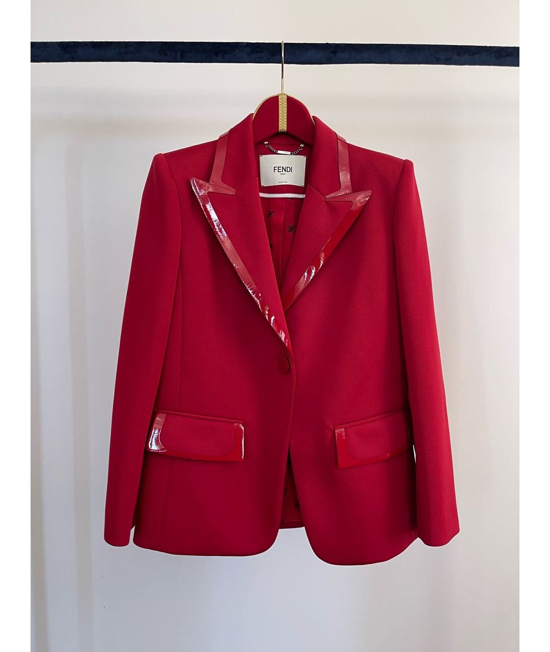 FENDI Красный полиэстеровый жакет/пиджак, фото 9