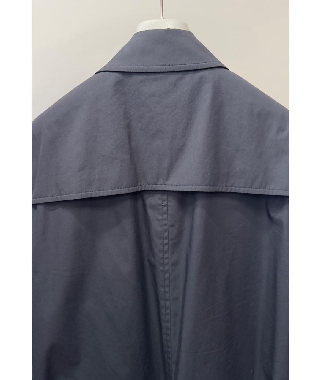 ERMENEGILDO ZEGNA XXX Темно-синий хлопковый тренч / плащ, фото 3