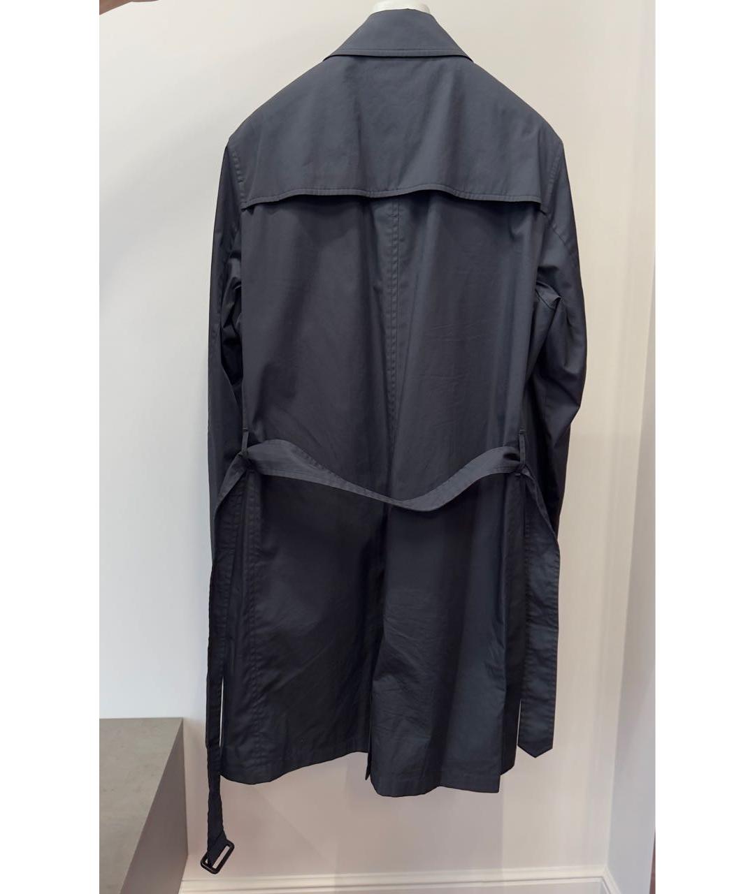 ERMENEGILDO ZEGNA XXX Темно-синий хлопковый тренч / плащ, фото 2