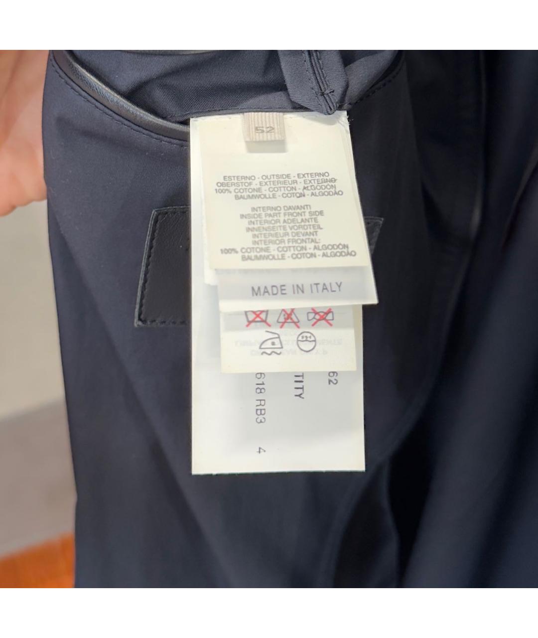 ERMENEGILDO ZEGNA XXX Темно-синий хлопковый тренч / плащ, фото 5