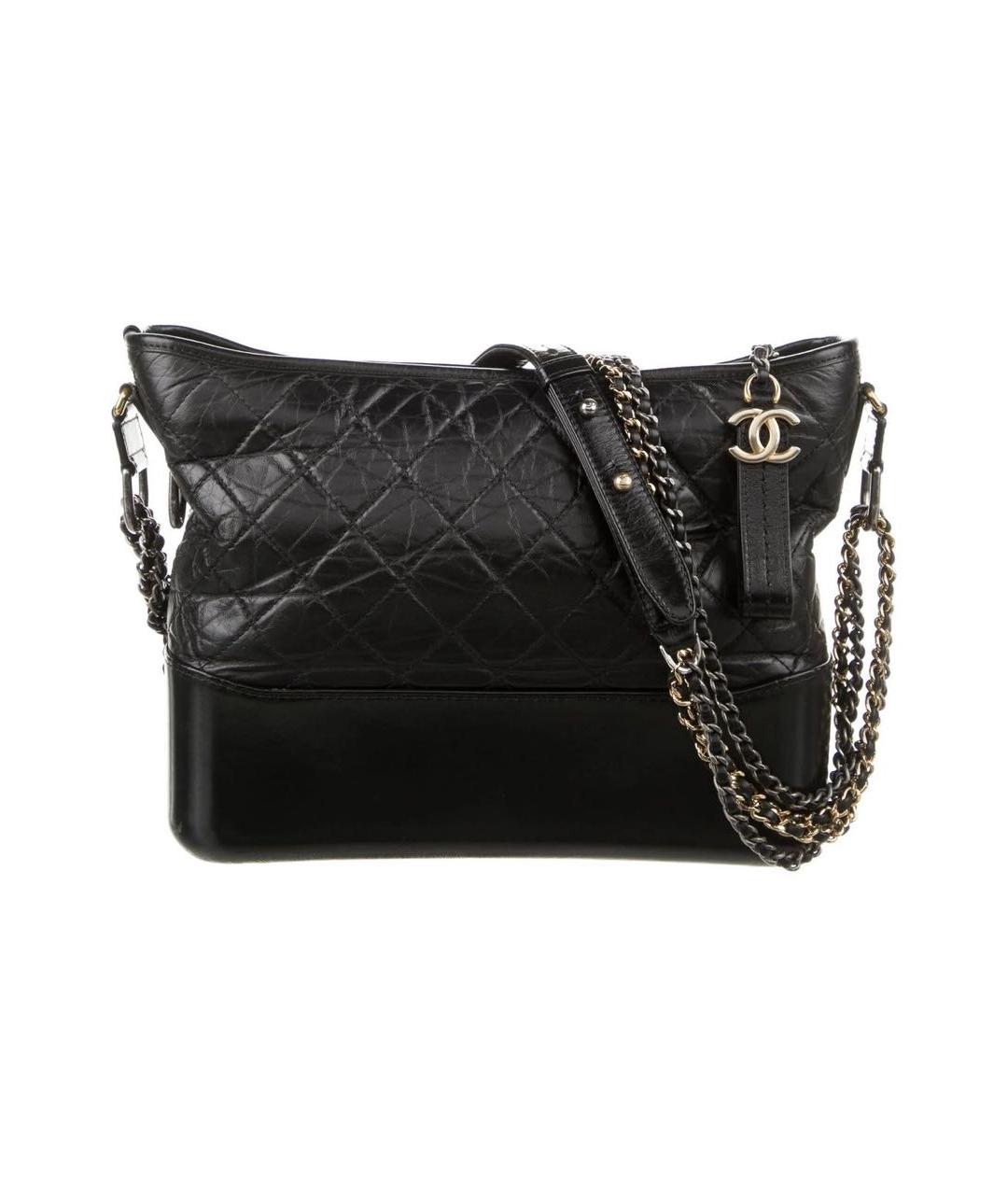 CHANEL Черная кожаная сумка через плечо, фото 7