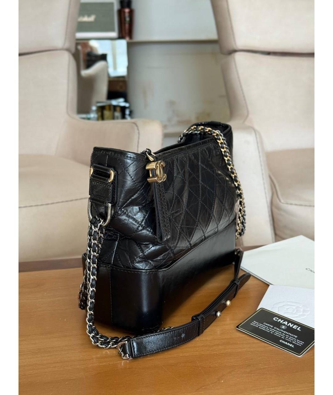 CHANEL Черная кожаная сумка через плечо, фото 4