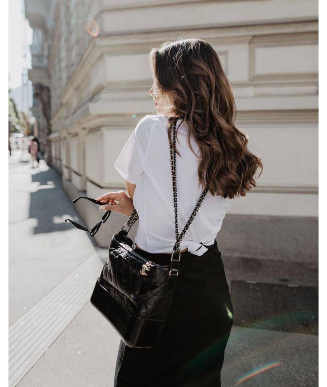 CHANEL Черная кожаная сумка через плечо, фото 6