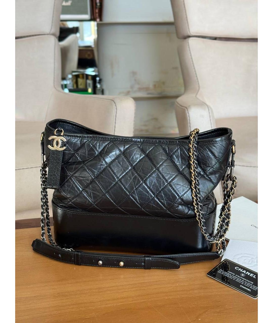 CHANEL Черная кожаная сумка через плечо, фото 2
