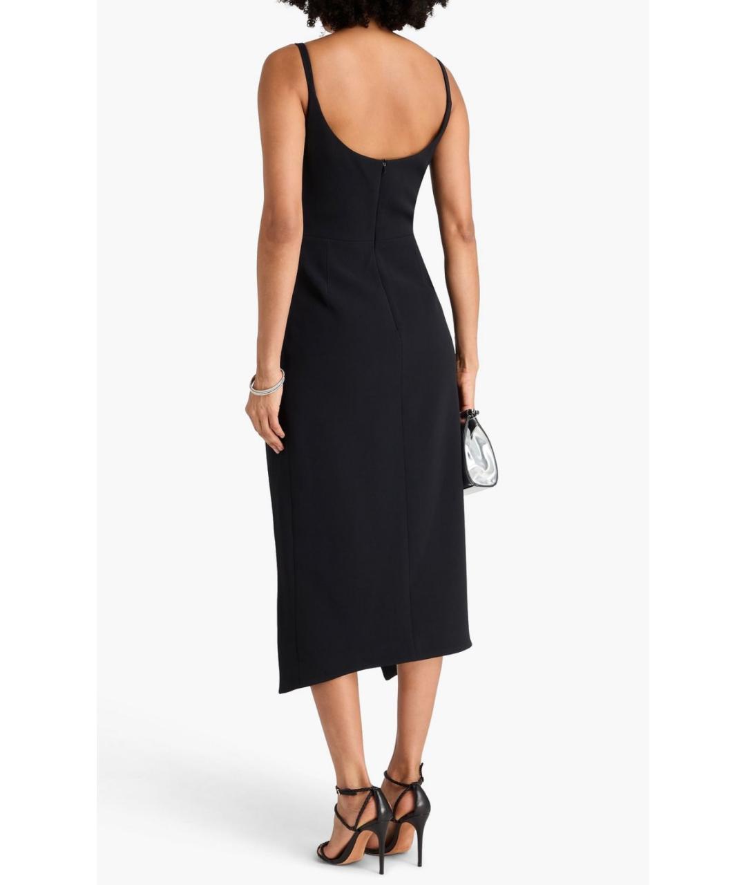DAVID KOMA Черное вискозное коктейльное платье, фото 3