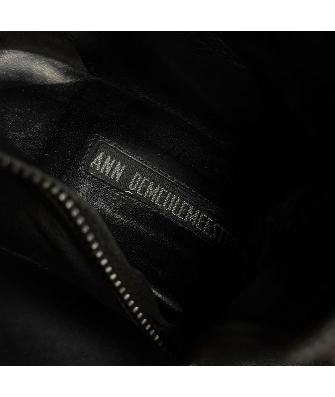 ANN DEMEULEMEESTER Черные кожаные ботинки, фото 7