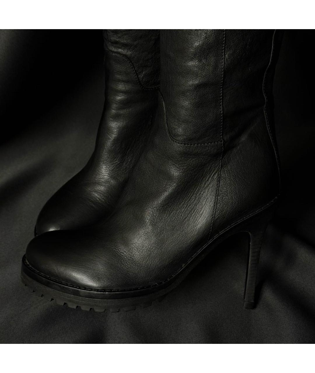 ANN DEMEULEMEESTER Черные кожаные ботинки, фото 4