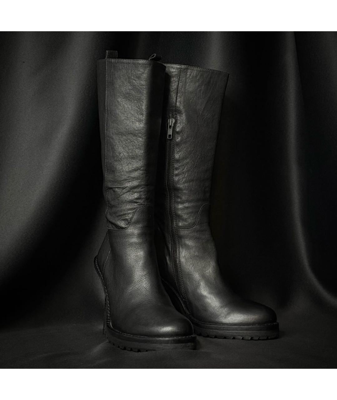 ANN DEMEULEMEESTER Черные кожаные ботинки, фото 9