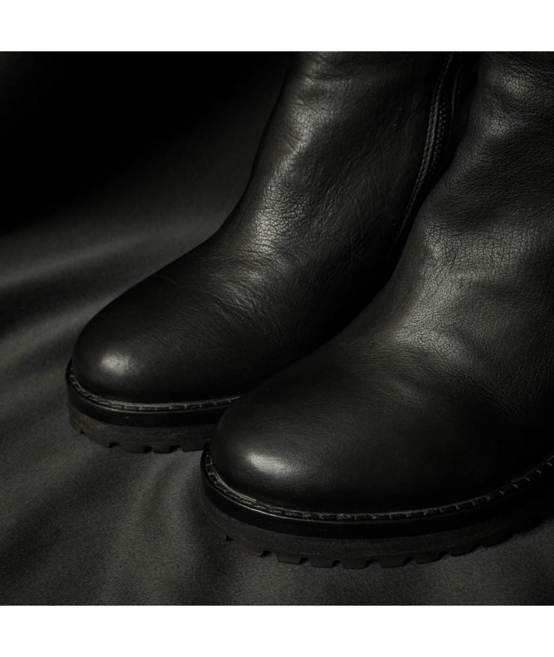 ANN DEMEULEMEESTER Черные кожаные ботинки, фото 3