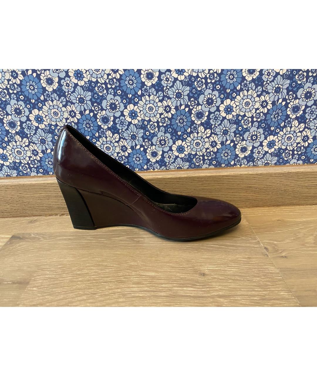 TOD'S Бордовые туфли из лакированной кожи, фото 7