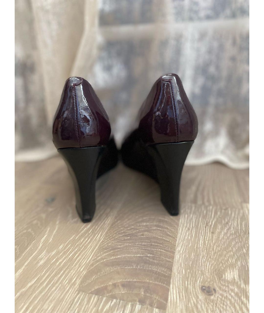 TOD'S Бордовые туфли из лакированной кожи, фото 3