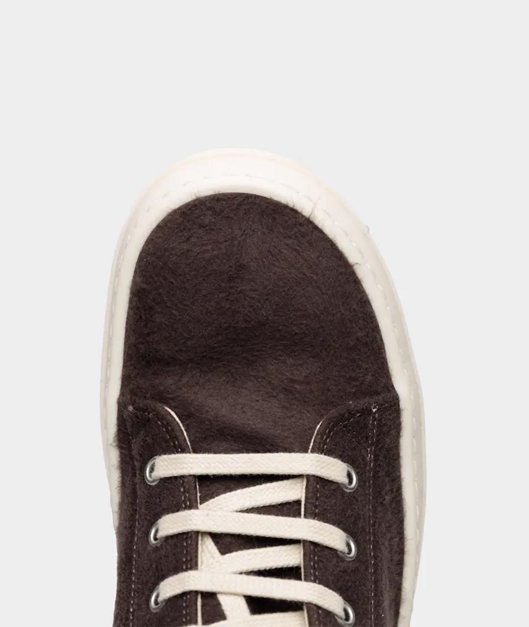 RICK OWENS Коричневые высокие кроссовки / кеды, фото 7