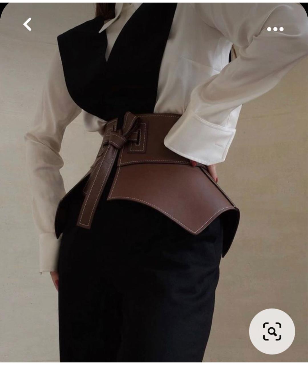 LOEWE Коричневый кожаный ремень, фото 3
