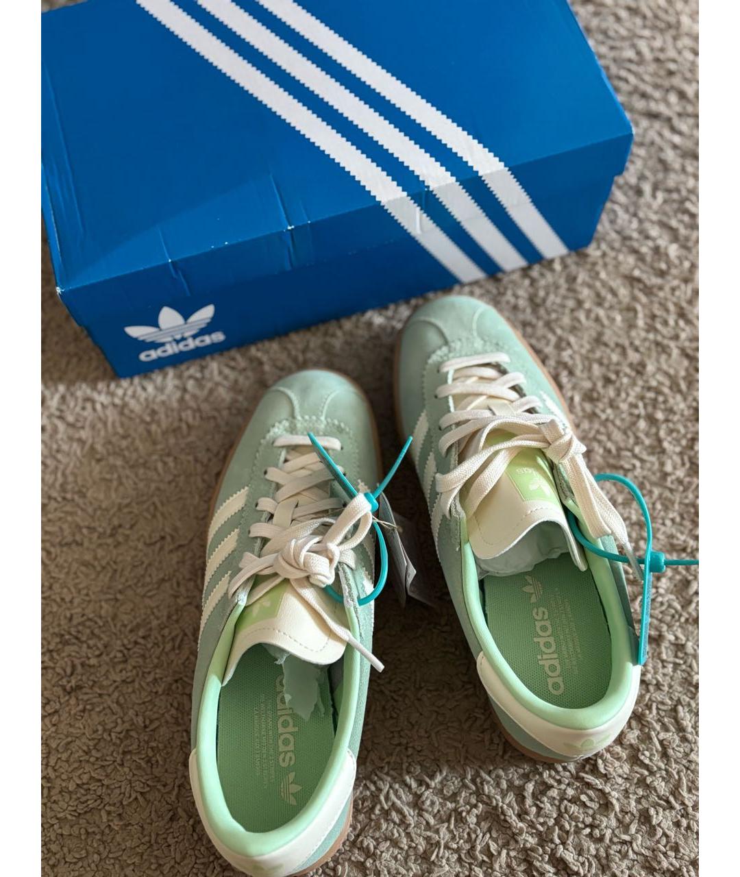 ADIDAS Салатовые замшевые кроссовки, фото 3