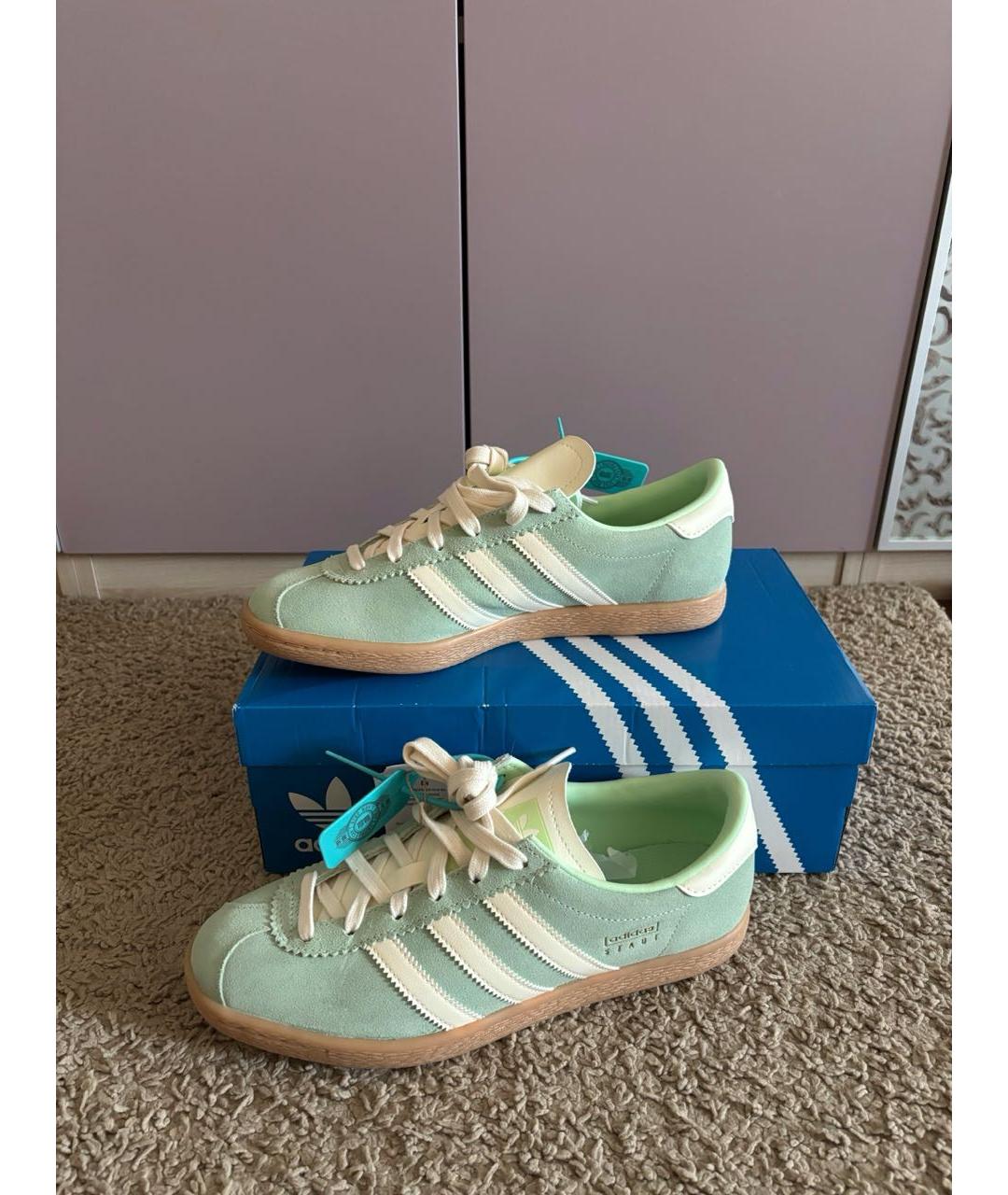 ADIDAS Салатовые замшевые кроссовки, фото 7