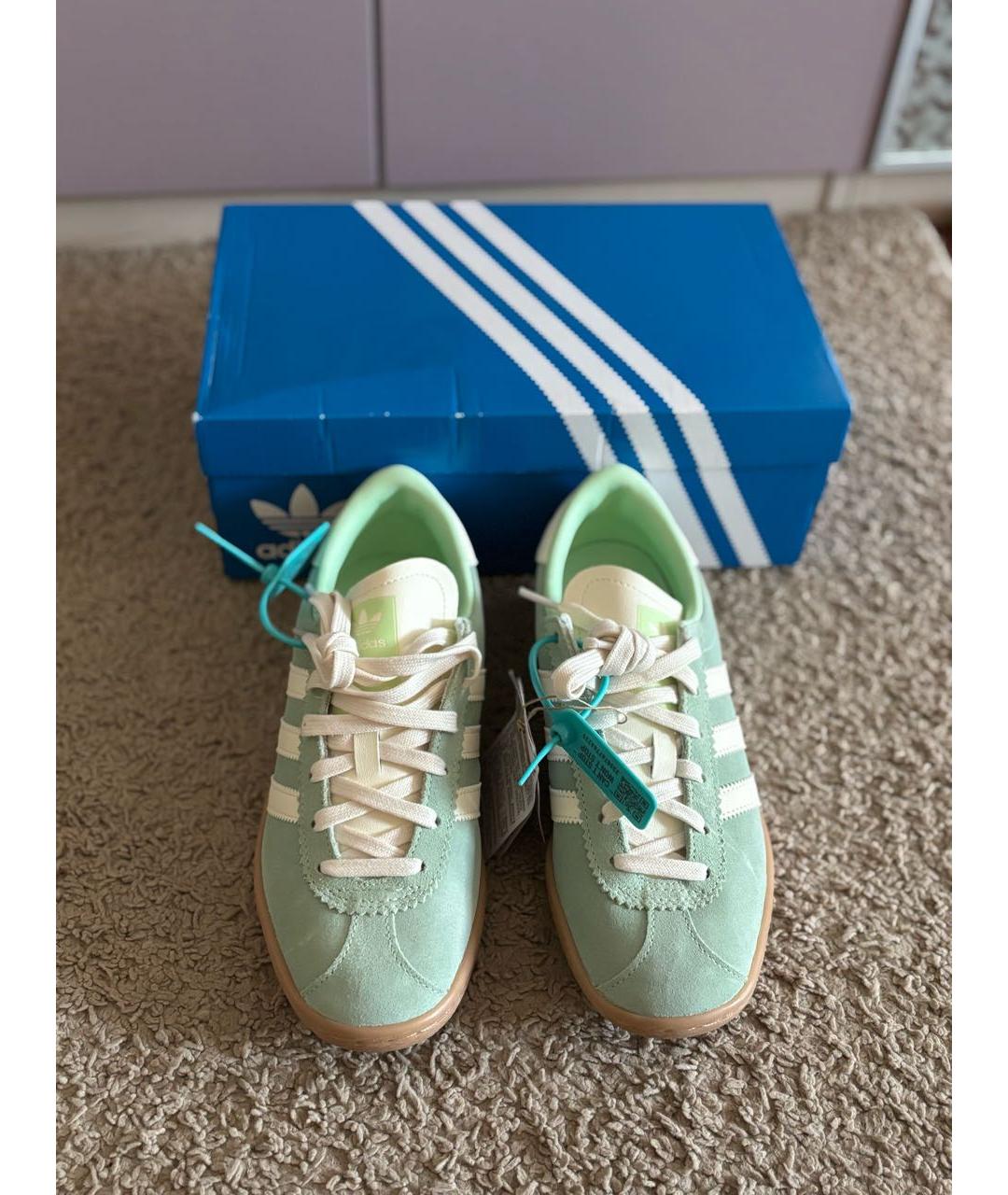 ADIDAS Салатовые замшевые кроссовки, фото 2