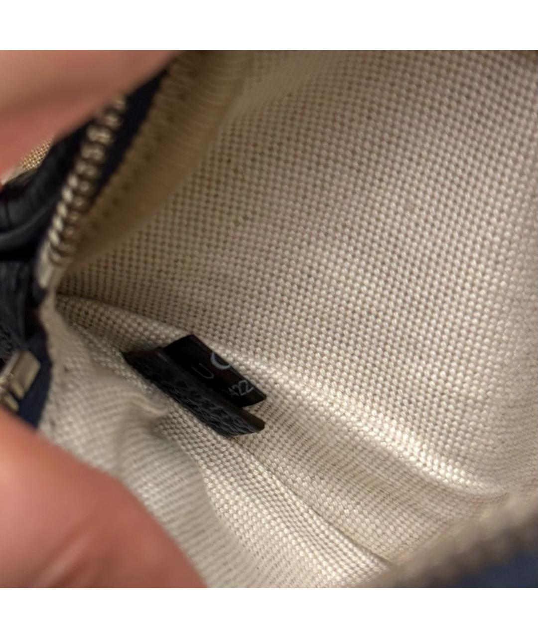 GUCCI Темно-синяя кожаная поясная сумка, фото 8