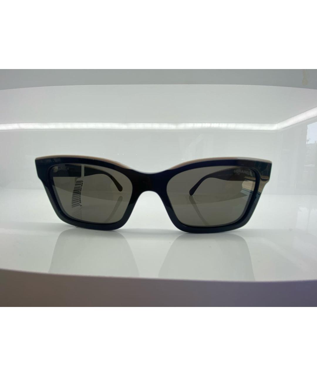 CHANEL Черные пластиковые солнцезащитные очки, фото 4