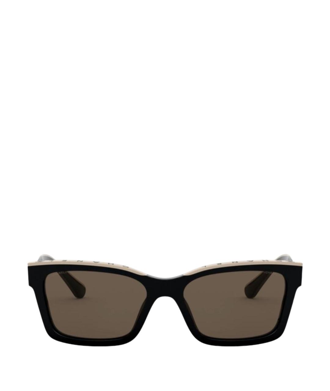 CHANEL Черные пластиковые солнцезащитные очки, фото 1