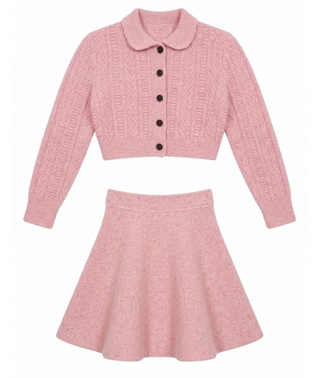 ULYANA SERGEENKO Розовый костюм с юбками, фото 1