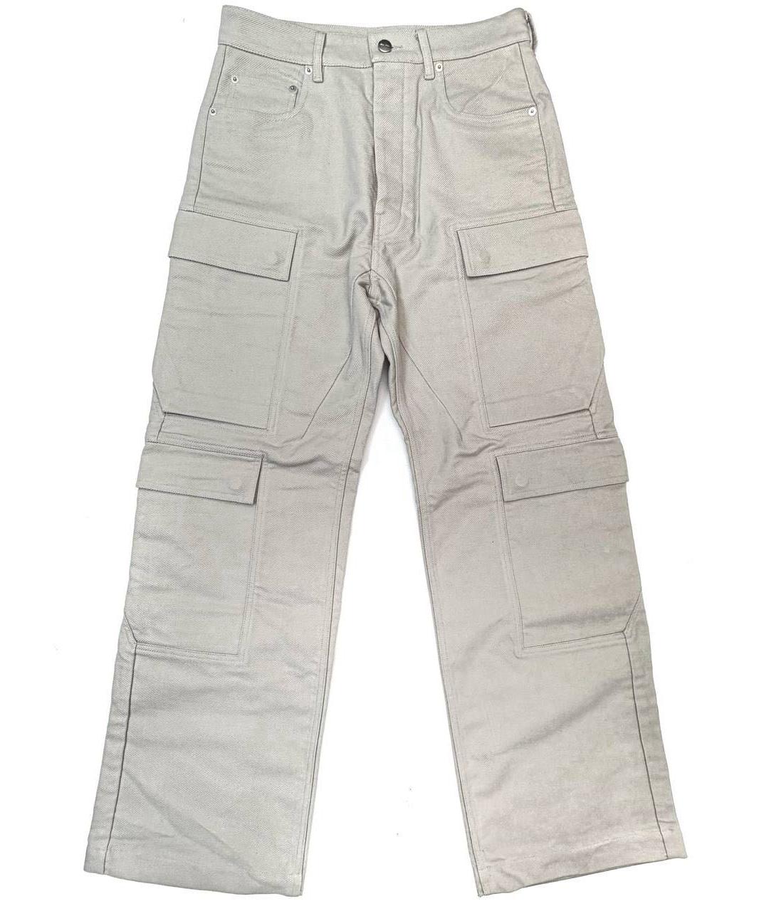 RICK OWENS Белые хлопковые джинсы, фото 1