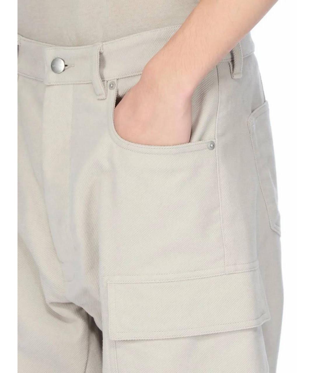 RICK OWENS Белые хлопковые джинсы, фото 5