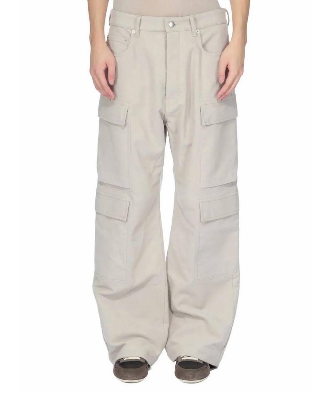 RICK OWENS Белые хлопковые джинсы, фото 2