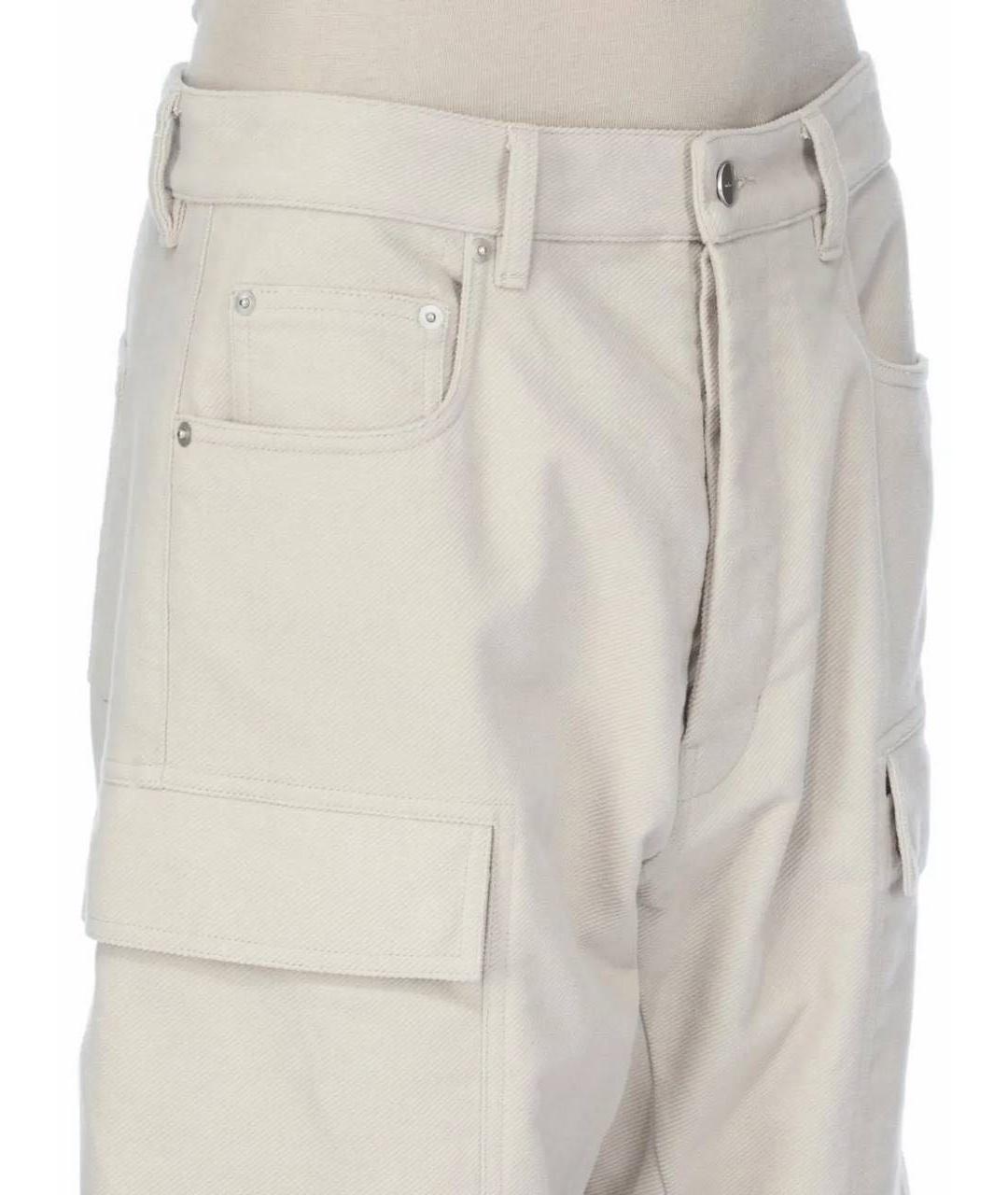 RICK OWENS Белые хлопковые джинсы, фото 4