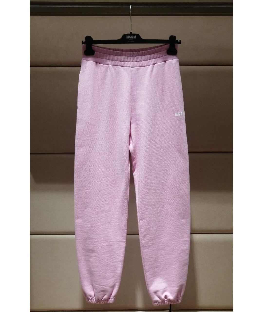 MSGM Розовые хлопковые спортивные брюки и шорты, фото 3