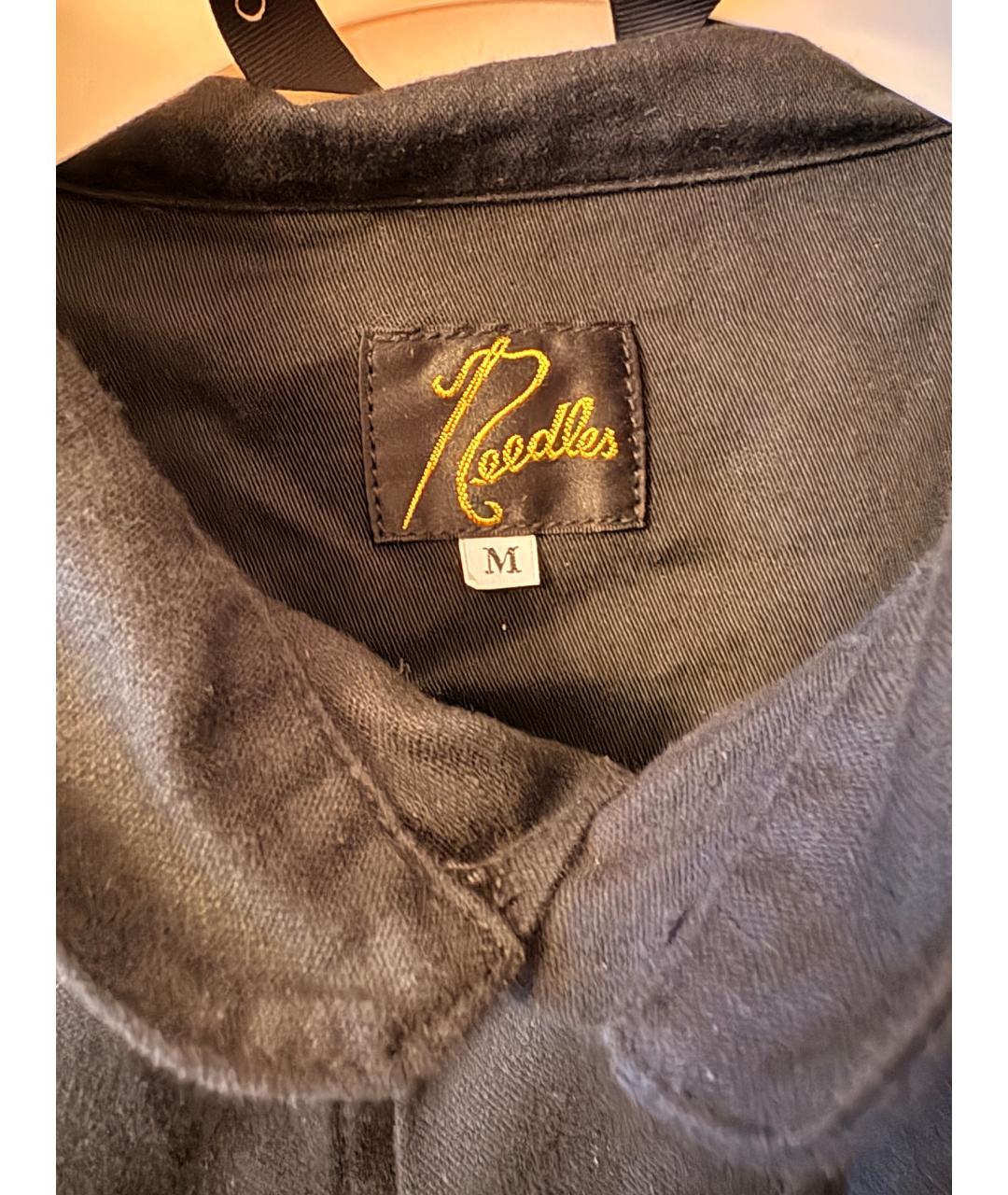 NEEDLES Темно-синяя хлопковая кэжуал рубашка, фото 3