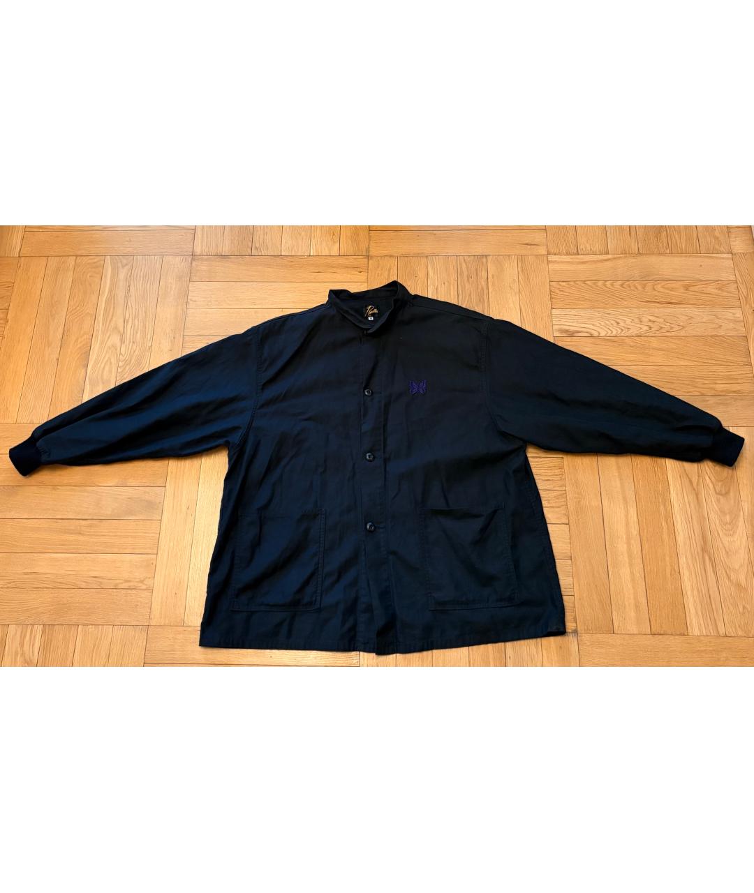 NEEDLES Темно-синяя хлопковая кэжуал рубашка, фото 4