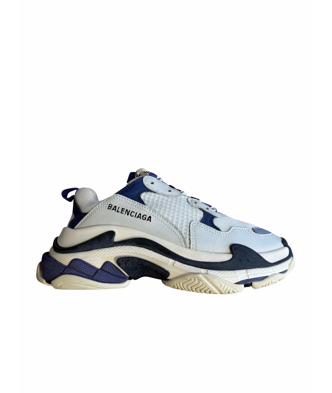 BALENCIAGA Белые текстильные кроссовки, фото 1