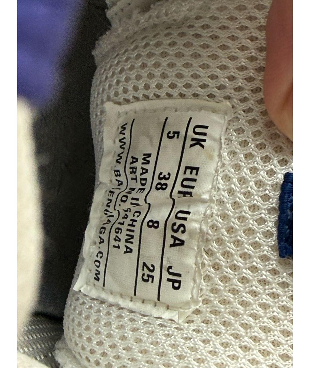 BALENCIAGA Белые текстильные кроссовки, фото 7