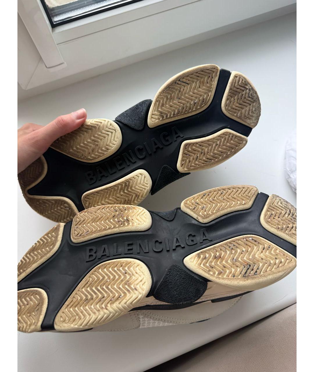 BALENCIAGA Белые текстильные кроссовки, фото 6