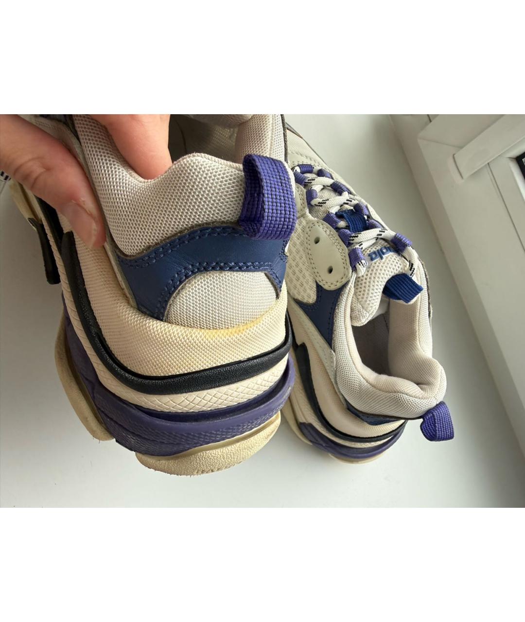 BALENCIAGA Белые текстильные кроссовки, фото 4