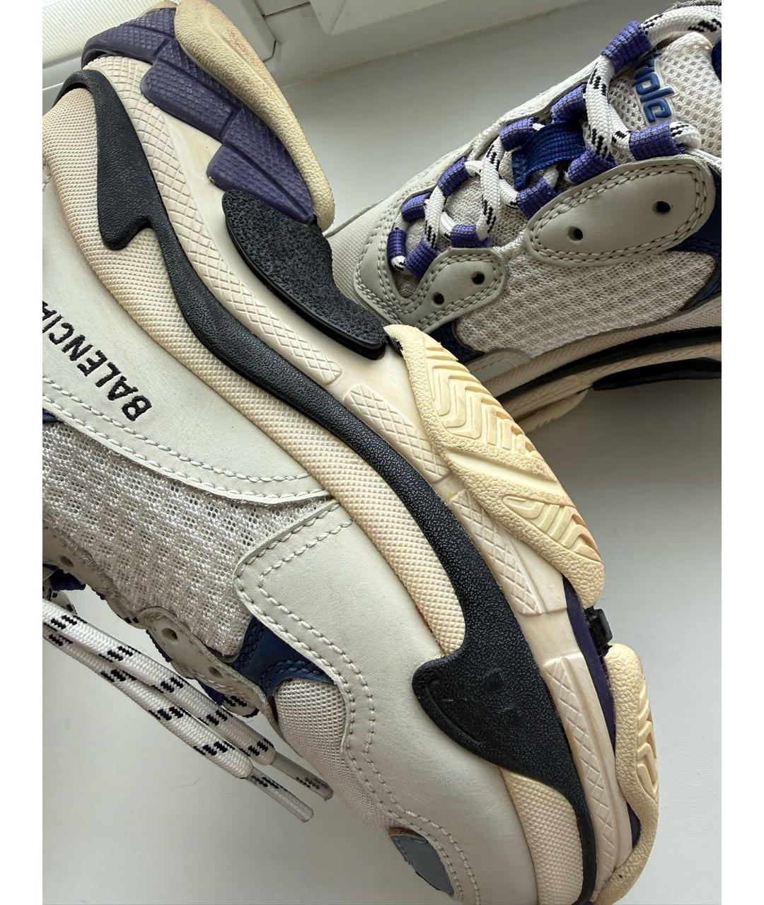 BALENCIAGA Белые текстильные кроссовки, фото 5