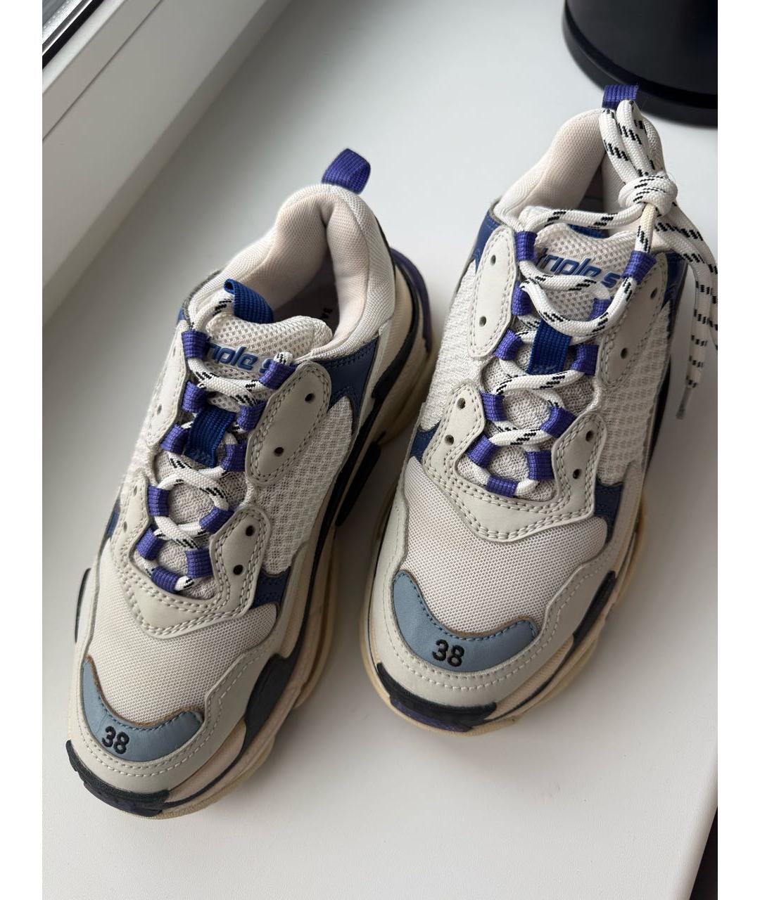 BALENCIAGA Белые текстильные кроссовки, фото 2