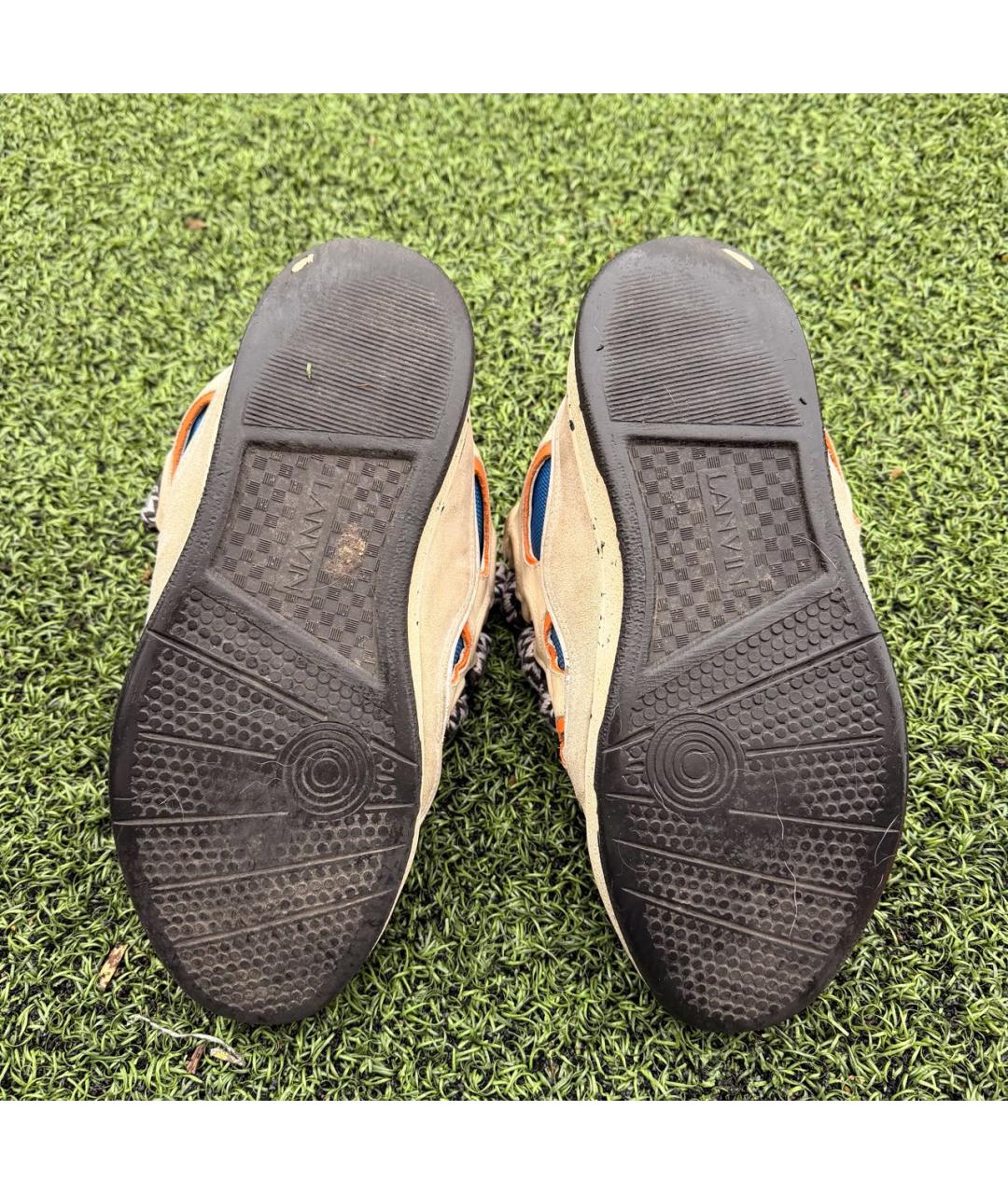 LANVIN Мульти замшевые низкие кроссовки / кеды, фото 4