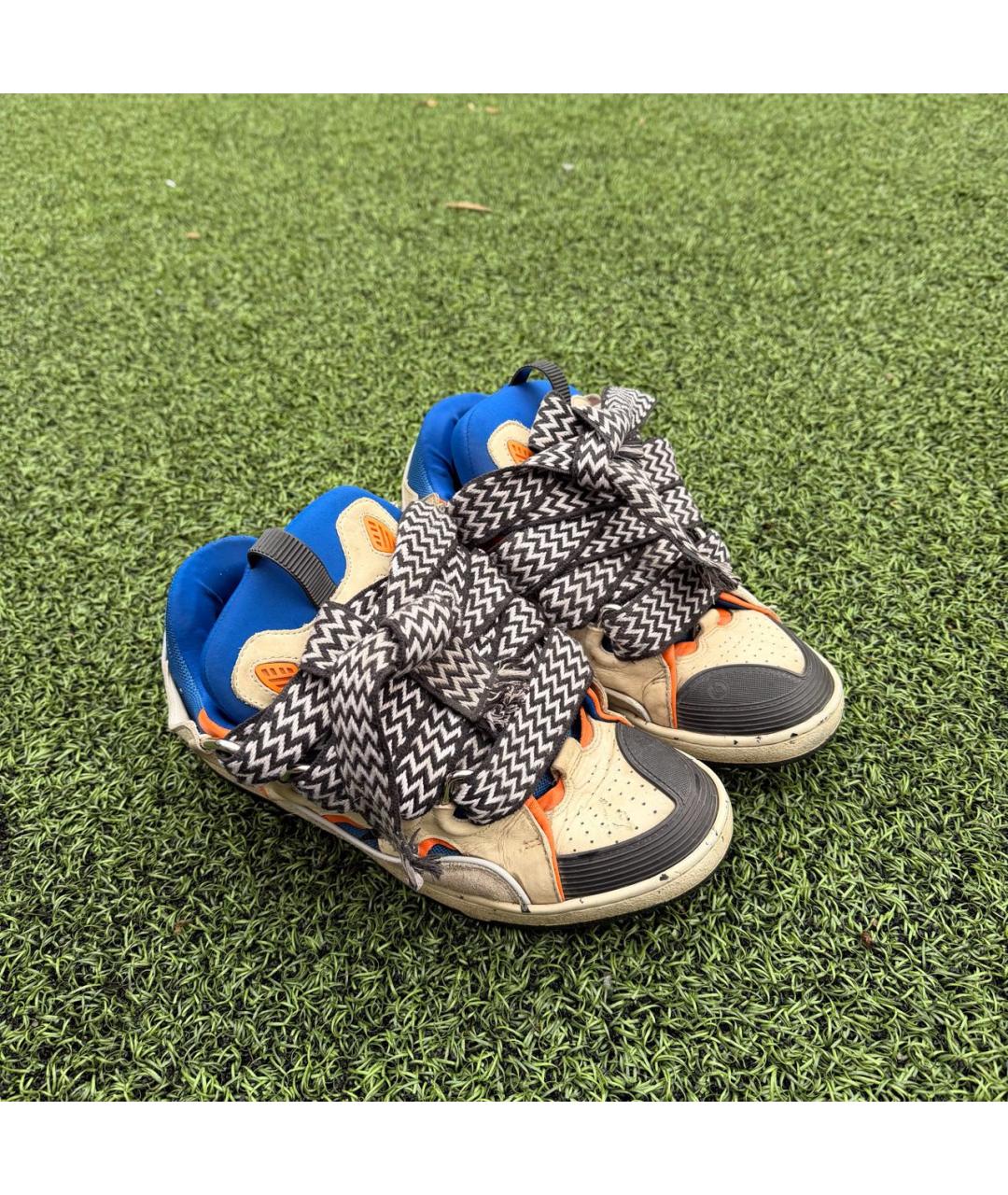 LANVIN Мульти замшевые низкие кроссовки / кеды, фото 5