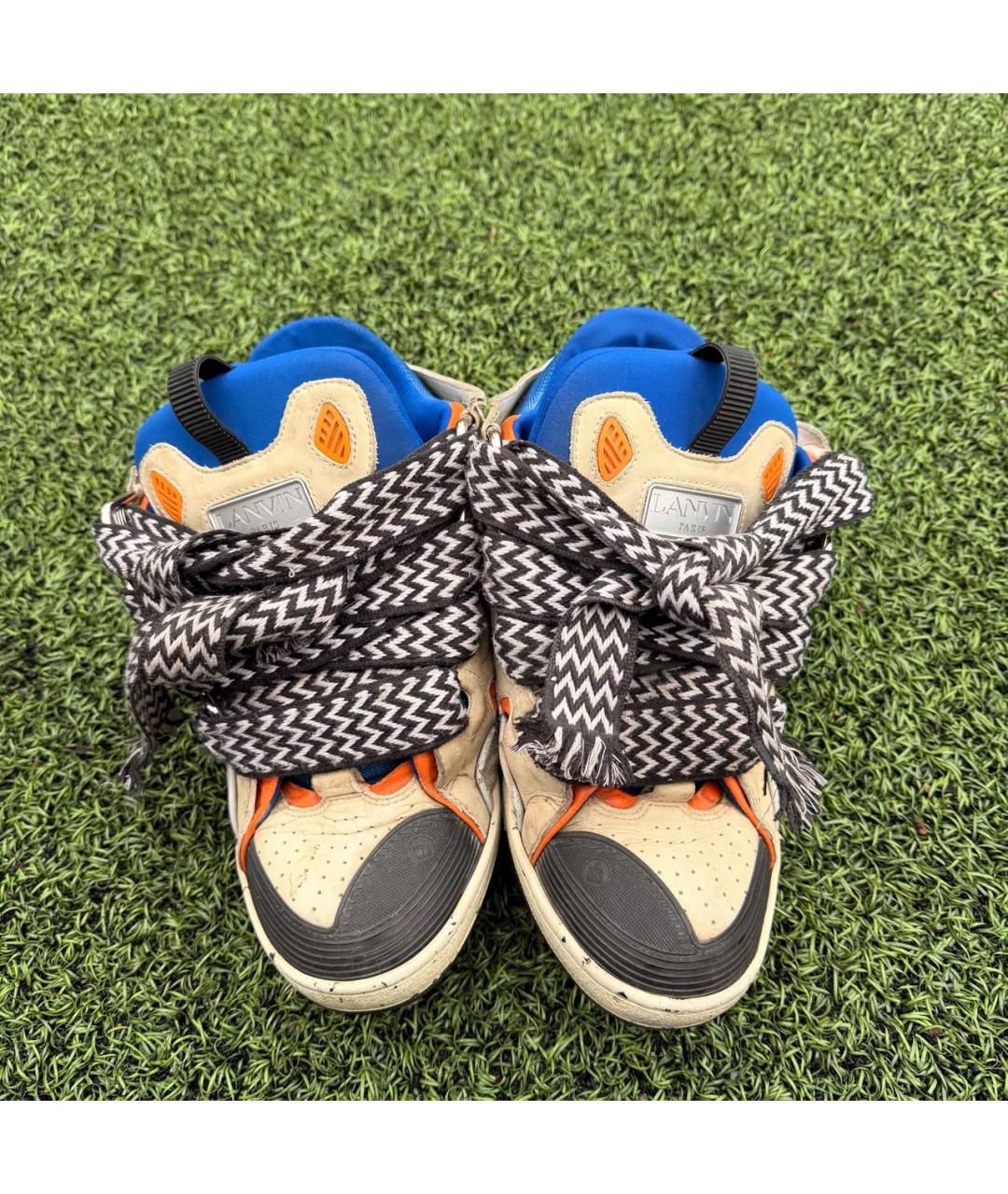 LANVIN Мульти замшевые низкие кроссовки / кеды, фото 2