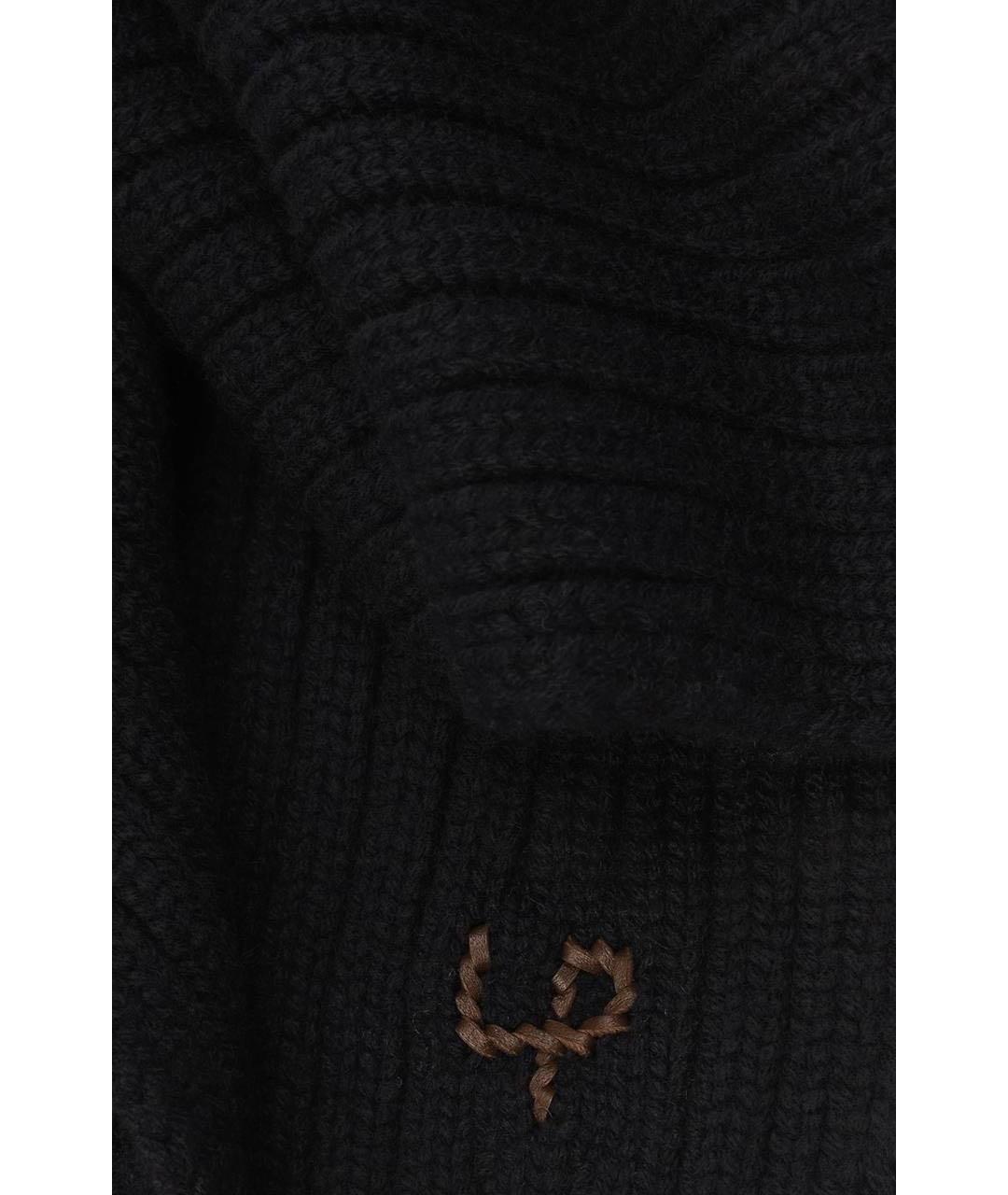 LORO PIANA Темно-синий кашемировый шарф, фото 3