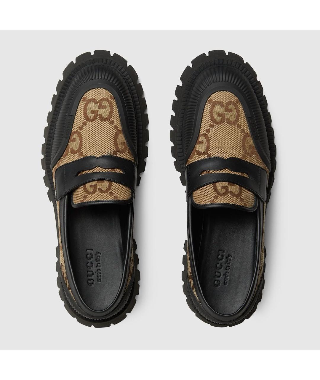 GUCCI Бежевые лоферы, фото 3