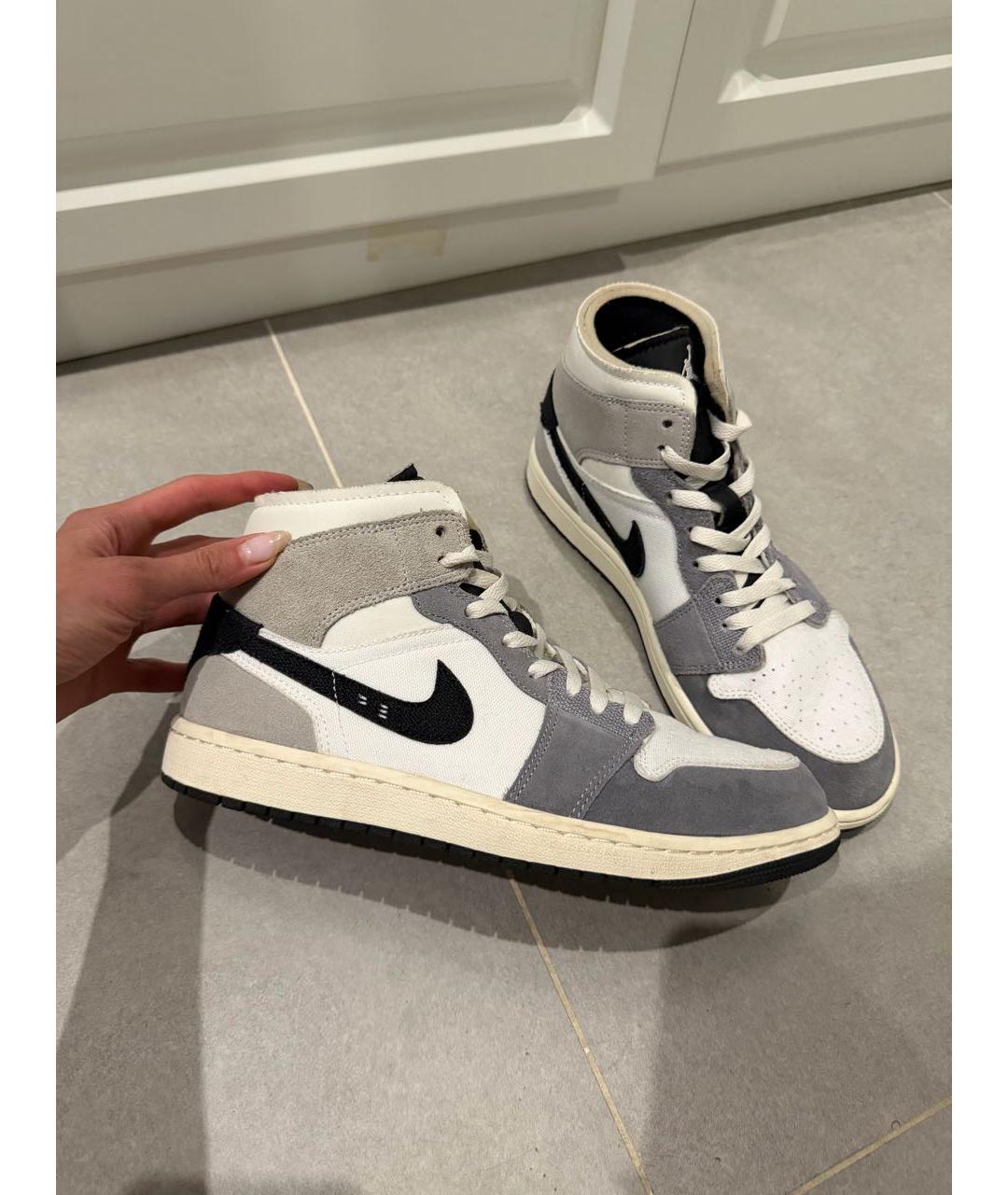 JORDAN Белые текстильные кеды, фото 3