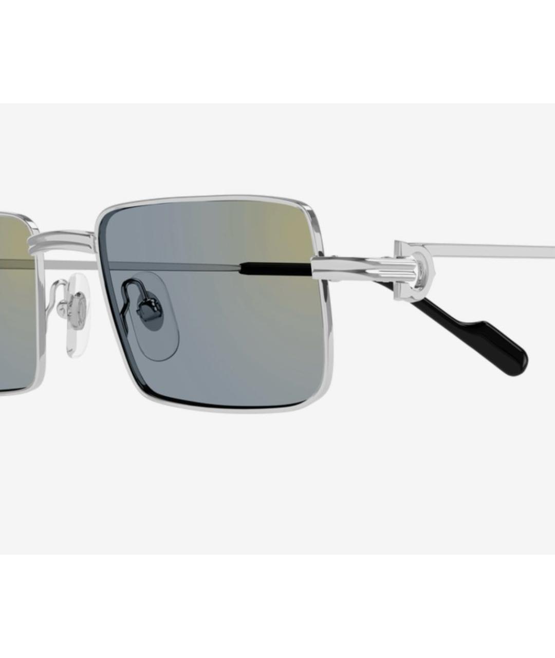 CARTIER Серебряные металлические солнцезащитные очки, фото 3