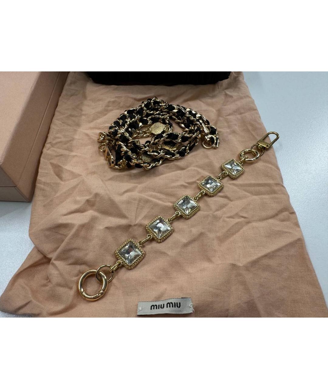 MIU MIU Черная тканевая сумка через плечо, фото 2