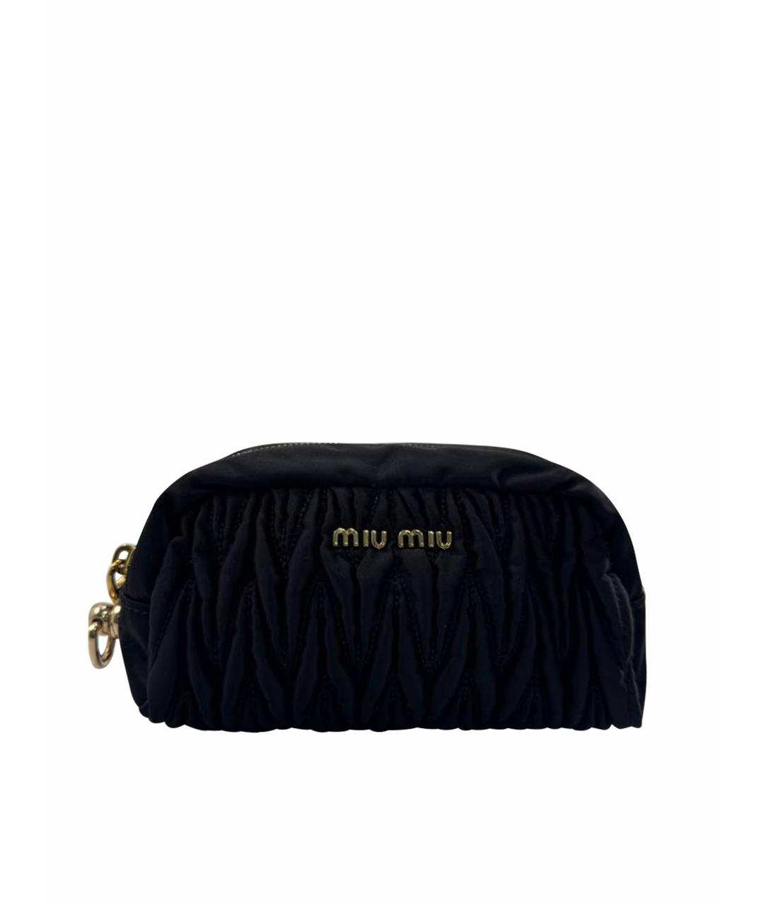 MIU MIU Черная тканевая сумка через плечо, фото 1