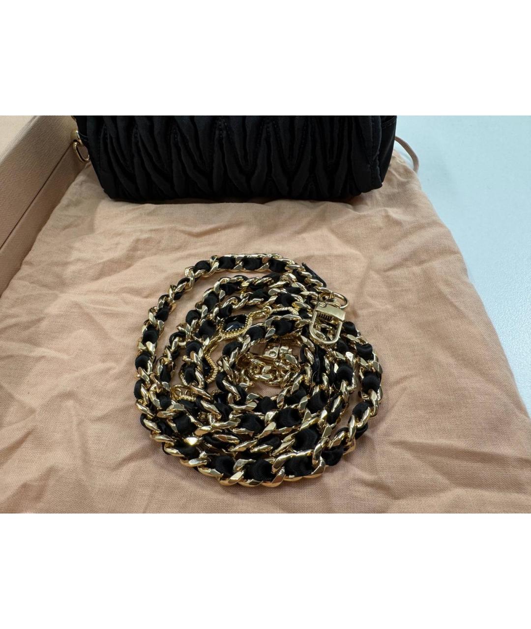 MIU MIU Черная тканевая сумка через плечо, фото 3